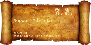 Nepper Márta névjegykártya