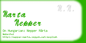 marta nepper business card